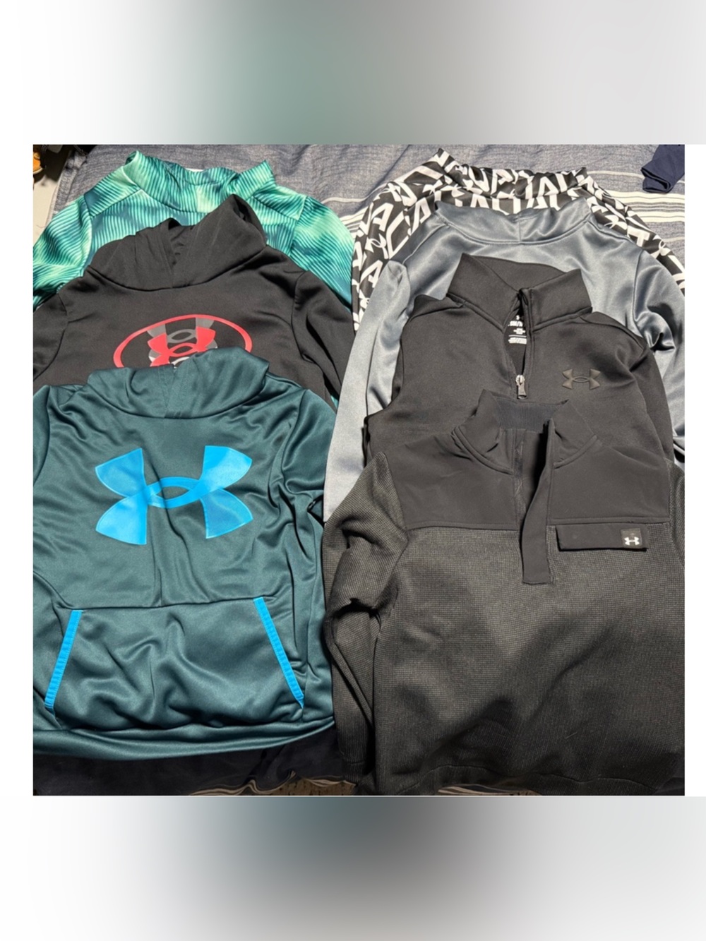 Under Armour Hoodies in Black, Teal & Blue Accents